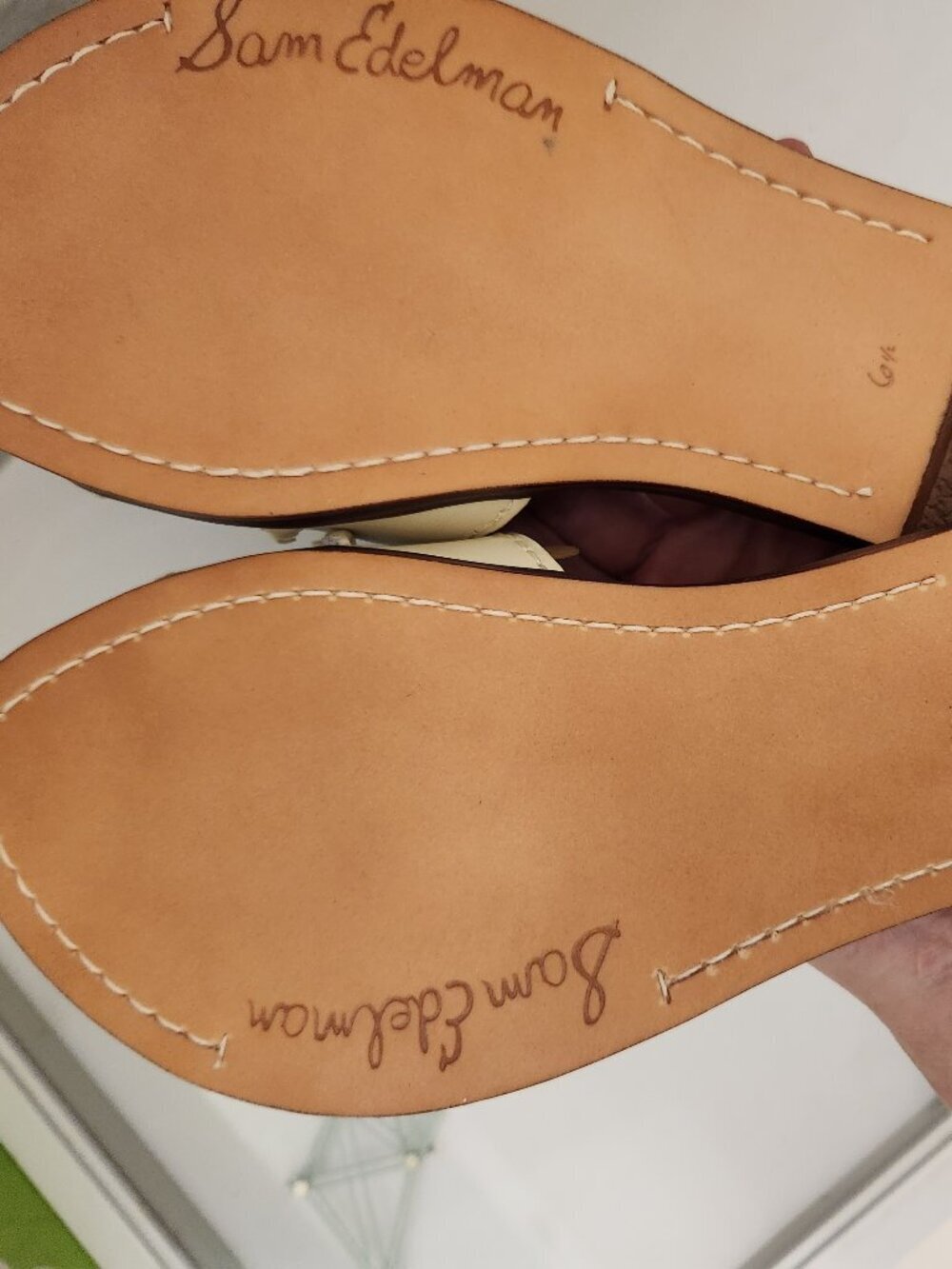 Sam Edelman "Gaige" Ivory Leather Sandals. NIB. Size: various - Picture 7 of 11